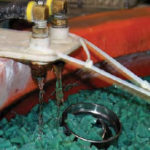 Using recycled water in tumbling operation with bearing rings at the HiTech division of New Hampshire Ball Bearing.