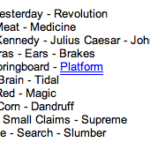 Commonyms: What is the common trait for each three words?