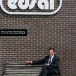 Mitch Liss, president of Edsal Manufacturing, in front of the company’s plant in Chicago, Ill.