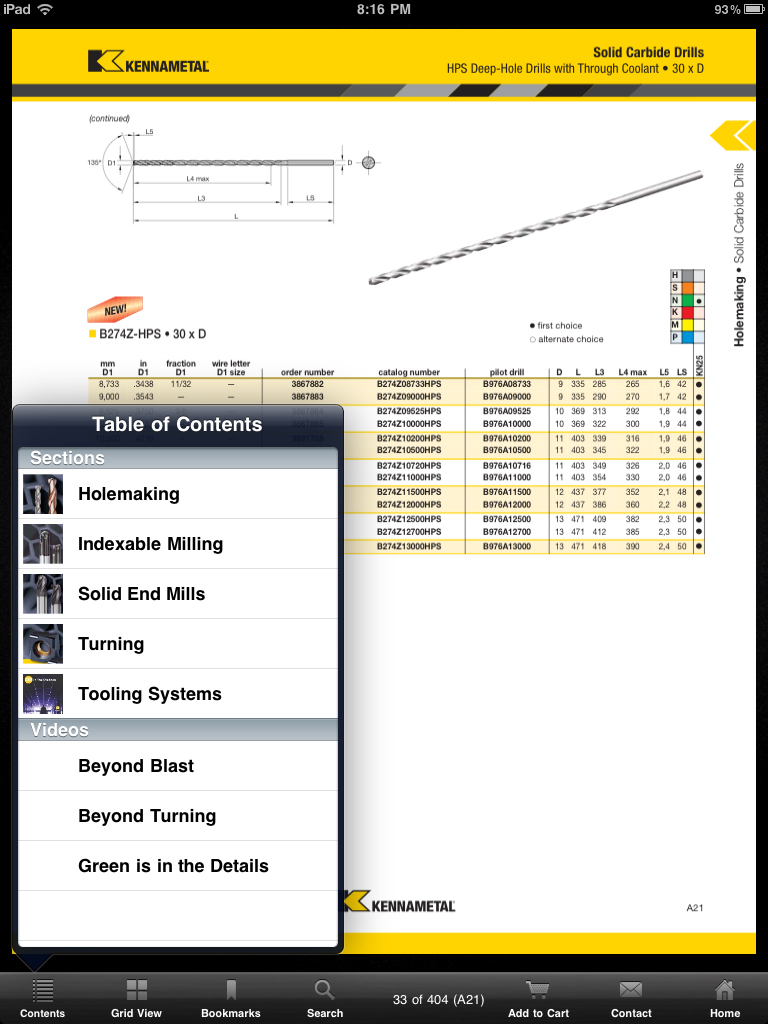 Kennametal Interactive Catalog App Now Available on iTunes® Today’s