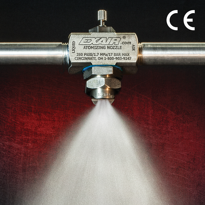EXAIR’s New Large External Mix Spray Nozzles Coat, Cool, Treat and