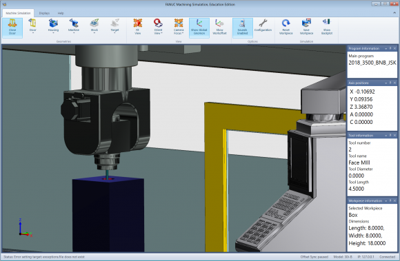 FANUC’s CNC Machining Workforce Development Solution Now Includes 5-Axis Simulation