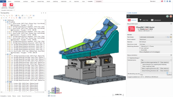 CAM Assist, the first AI plug-in for CAM, is now available for Mastercam